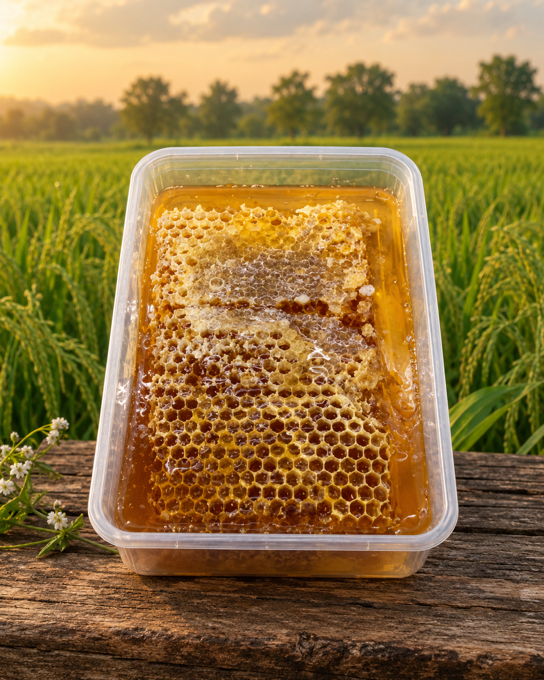 عسل طبیعی و ارگانیک گیلان _ ظرف 600 گرمی (با موم)